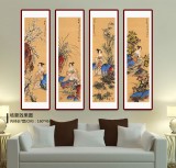 【已售】南海禪寺 妙林居士 四條屏《四美圖》