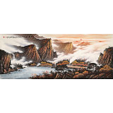 【已售】張慧仁 小八尺《一夜秋風滿樹金》 廣西山水畫家協(xié)會常務(wù)理事