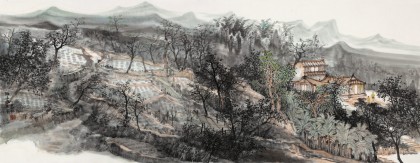 管旺林 小六尺《陌上春來早》 中美協(xié)會員