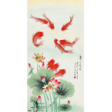 【已售】凌雪 四尺《年年有余》 北京美協(xié)會(huì)員