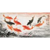 【已售】周升達 四尺《富貴久魚》 中國畫院國畫組長（詢價）