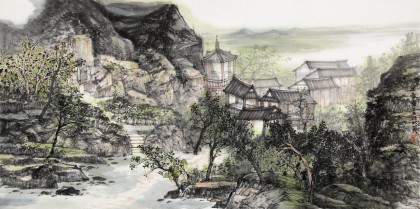 管旺林 四尺《早春圖》 中美協(xié)會員