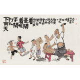 【已售】韓恩勝 四尺三開《閑著也是閑著》中美協(xié)會(huì)員 水墨漫畫名家