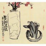 周自豪 三尺斗方《歲朝清供》 當代著名禪意畫家