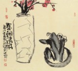 周自豪 三尺斗方《歲朝清供》 當(dāng)代著名禪意畫(huà)家