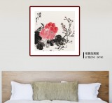 李勝春三尺斗方富貴牡丹《晴霞》