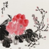 李勝春三尺斗方富貴牡丹《晴霞》