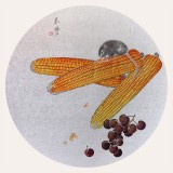 龐銀時 扇面《豐碩圖》 中美協(xié)會員