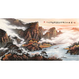 【已售】張慧仁 六尺《一夜秋風(fēng)滿樹金》 廣西山水畫家協(xié)會常務(wù)理事