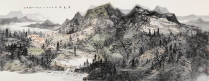 管旺林 小六尺《云溪隱境》 中美協(xié)會(huì)員