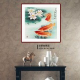 【已售】南海禪寺 妙林居士 四尺斗方《金龍連連送福來》