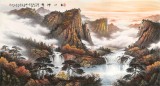 【已售】張慧仁 六尺《秋山神韻》 廣西山水畫家協(xié)會(huì)常務(wù)理事