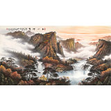 【已售】張慧仁 六尺《秋山神韻》 廣西山水畫家協(xié)會常務(wù)理事