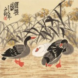 【已售】王永剛 四尺斗方《雁棲圖》 國家一級(jí)美術(shù)師（詢價(jià)）