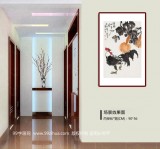 【已售】庾超然 四尺三開(kāi)《福祿大吉圖》 黃鶴樓書(shū)畫(huà)院院長(zhǎng)