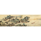 【已售】庾超然 八尺對開《觀滄?！?黃鶴樓書畫院院長