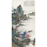 【已售】吳顯剛 四尺《山居客至圖》 貴州七星關美協(xié)主席