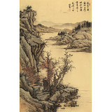 【已售】吳顯剛 四尺三開《山居圖》 貴州七星關(guān)美協(xié)主席