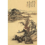 吳顯剛 四尺三開《秋江泛舟》 貴州七星關(guān)美協(xié)主席