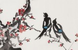 【已售】庾超然 四尺三開(kāi)《禧上梅梢》 黃鶴樓書(shū)畫(huà)院院長(zhǎng)
