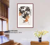 【已售】庾超然 四尺三開《福祿滿堂》 黃鶴樓書畫院院長