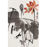 【已售】庾超然 四尺三開《清香久遠》 黃鶴樓書畫院院長