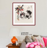 【已售】尹和平 四尺斗方《興旺》 當(dāng)代鄉(xiāng)土童趣繪畫名家