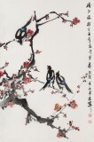 【已售】庾超然 四尺三開(kāi)《禧上梅梢》 黃鶴樓書(shū)畫(huà)院院長(zhǎng)