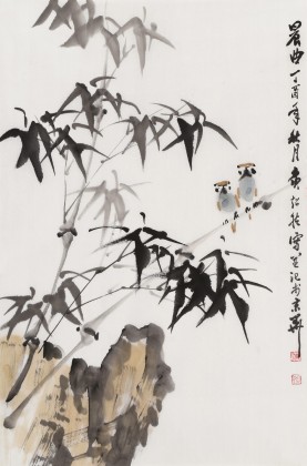 【已售】庾超然 四尺三開(kāi)《晨曲》 黃鶴樓書(shū)畫(huà)院院長(zhǎng)