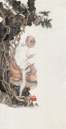 曹建濤 四尺《羅漢圖》 獨具特色水墨人物畫家