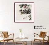 尹和平 四尺斗方《忠厚》 當(dāng)代鄉(xiāng)土童趣繪畫名家