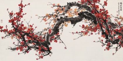 【已售】鄒本財 四尺《鴻運當(dāng)頭》 公主嶺市美協(xié)常務(wù)副主席