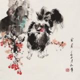 尹和平 四尺斗方《寶貝》 當(dāng)代鄉(xiāng)土童趣繪畫名家