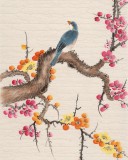 【已售】凌雪 四條屏《花鳥四時》 北京美協(xié)會員