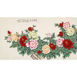 【已售】凌雪 六尺《花開(kāi)富貴》 北京美協(xié)會(huì)員