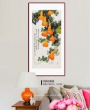 【已售】黃藝 四尺招財(cái)吉祥掛畫 《閑時(shí)喝酒畫葫蘆》