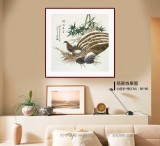 凌雪 四尺斗方《竹報平安》 北京美協(xié)會員