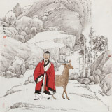 趙開新 四尺斗方《溪山高逸圖》 中美協(xié)會員 國家畫院畫家（詢價）