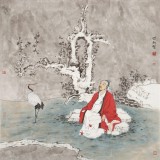 【已售】趙開新 四尺斗方《仙風(fēng)鶴骨》 中美協(xié)會(huì)員 國家畫院畫家（詢價(jià)）