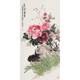 【已售】梁景欣 三尺《花開(kāi)富貴》青大美院學(xué)院派畫(huà)家