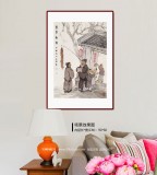 韓恩勝 四尺三開(kāi)《恭賀新禧》中美協(xié)會(huì)員 水墨漫畫(huà)名家