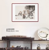 韓恩勝 四尺三開(kāi)《爭(zhēng)勝圖》中美協(xié)會(huì)員 水墨漫畫名家