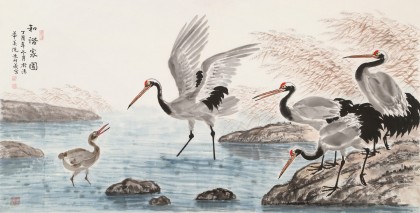 朱祖義 四尺《和諧家園》 中國老子書畫院副院長