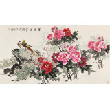 【已售】梁景欣 六尺《富貴滿堂》 青大美院學(xué)院派畫(huà)家