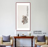 曹建濤 四尺《菩提本無樹》獨具特色水墨人物畫家