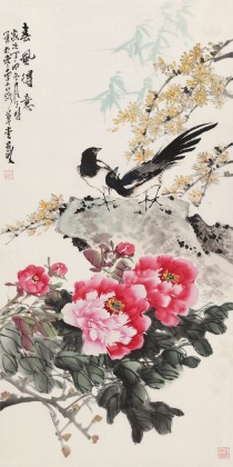 【已售】梁景欣 三尺《春風(fēng)得意》青大美院學(xué)院派畫(huà)家