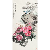 梁景欣 四尺《玉堂富貴》 青大美院學院派畫家