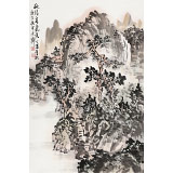 【已售】庾超然 四尺三開《秋清泉氣香》 黃鶴樓書畫院院長