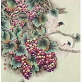 趙逸梅 四尺斗方《碩果》 著名工筆畫家