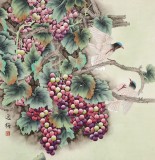 趙逸梅 四尺斗方《碩果》 著名工筆畫家